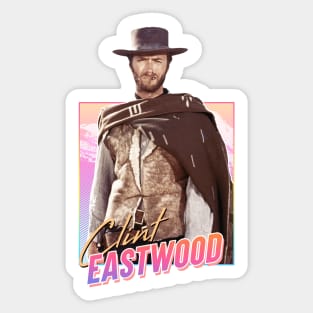 Clint Eastwood - Retro Sticker